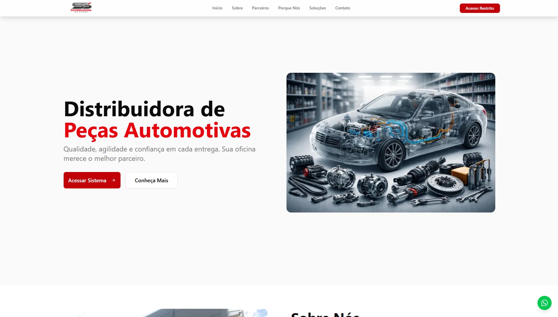 Preview do projeto SS Distribuidora de Peças